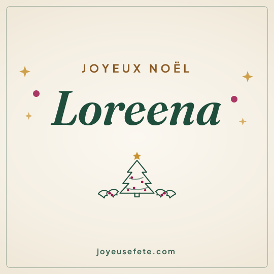 Image carrée « Joyeux Noël Loreena » pour WhatsApp