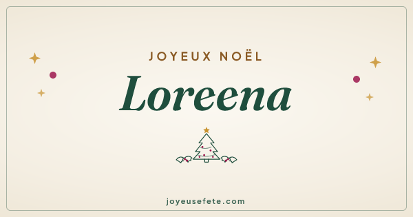 Image « Joyeux Noël Loreena » au format large