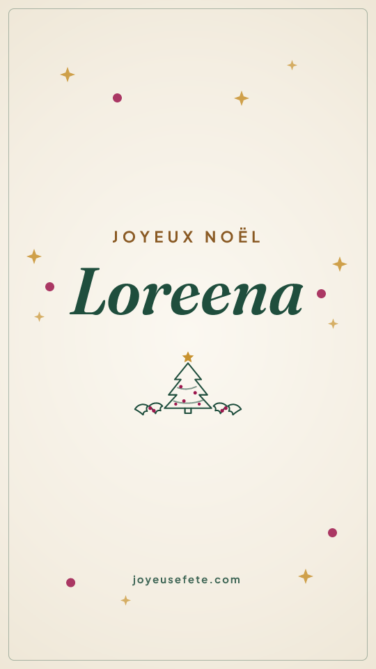 Image « Joyeux Noël Loreena » au format story