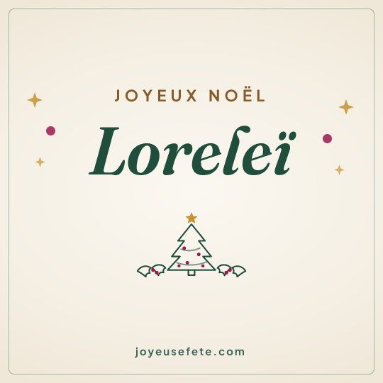 Image carrée « Joyeux Noël Loreleï » pour WhatsApp