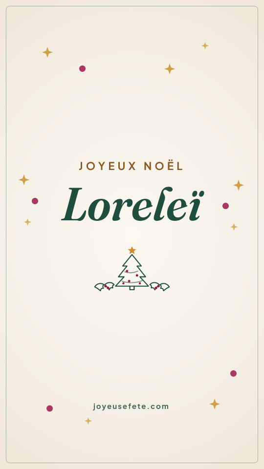 Image « Joyeux Noël Loreleï » au format story