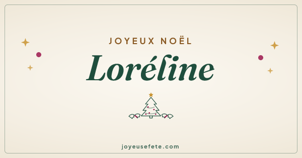 Image « Joyeux Noël Loréline » au format large