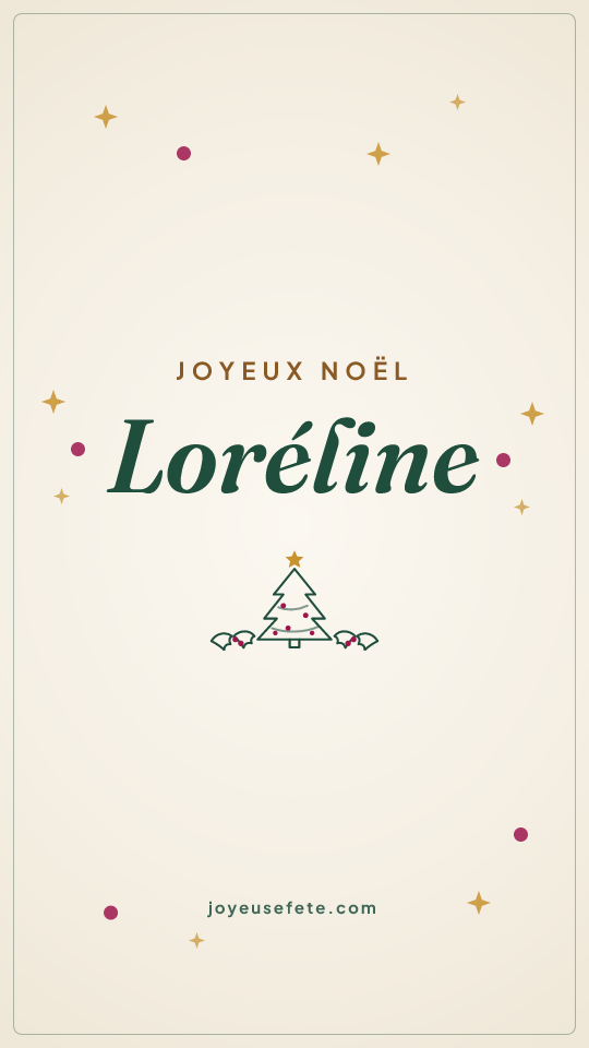 Image « Joyeux Noël Loréline » au format story