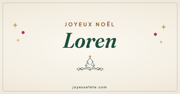 Image « Joyeux Noël Loren » au format large