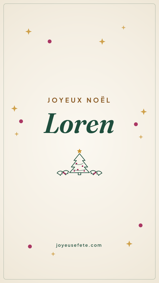 Image « Joyeux Noël Loren » au format story