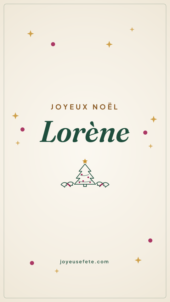 Image « Joyeux Noël Lorène » au format story