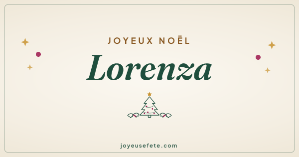Image « Joyeux Noël Lorenza » au format large