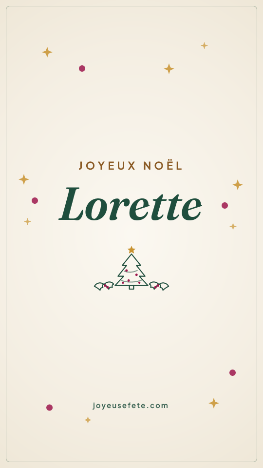 Image « Joyeux Noël Lorette » au format story