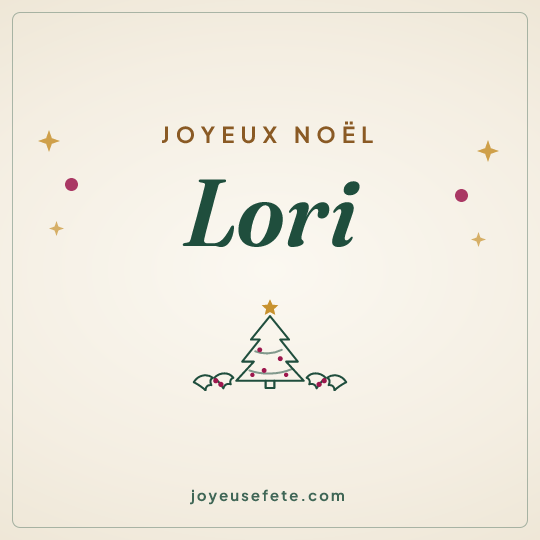 Image carrée « Joyeux Noël Lori » pour WhatsApp