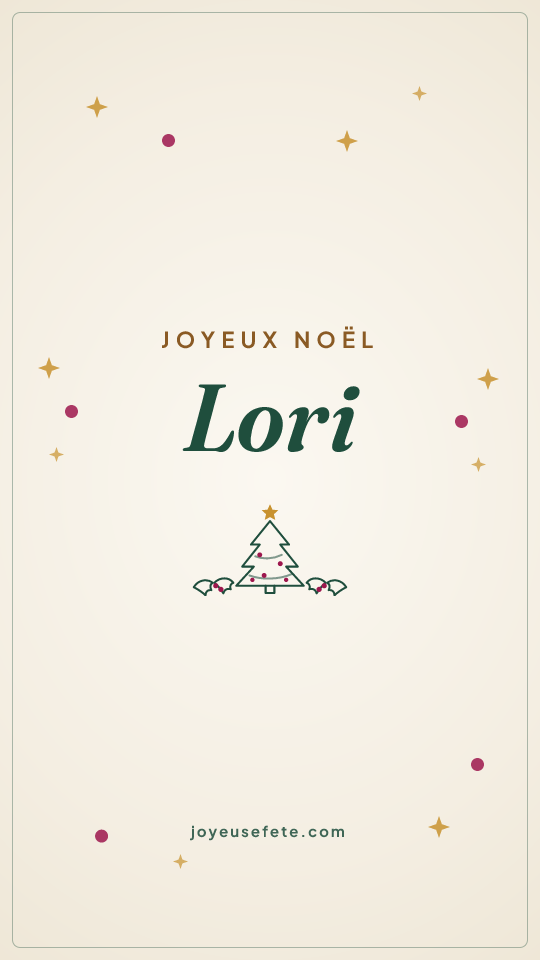 Image « Joyeux Noël Lori » au format story