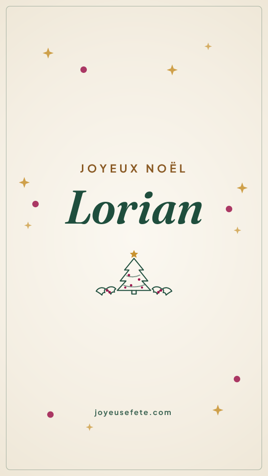 Image « Joyeux Noël Lorian » au format story