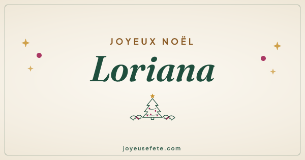 Image « Joyeux Noël Loriana » au format large
