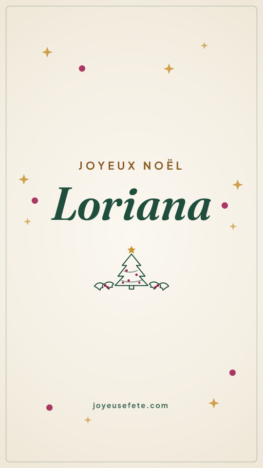 Image « Joyeux Noël Loriana » au format story