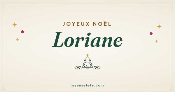 Image « Joyeux Noël Loriane » au format large