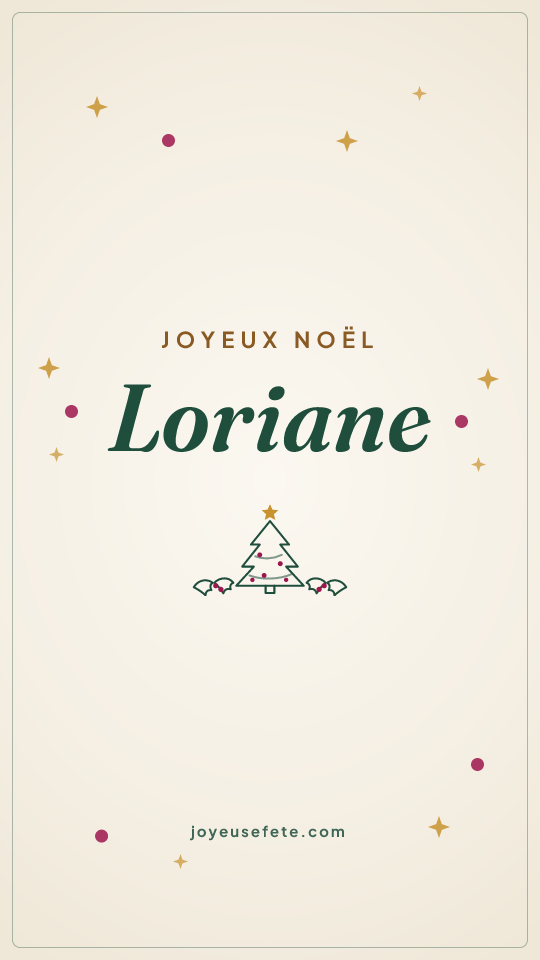Image « Joyeux Noël Loriane » au format story