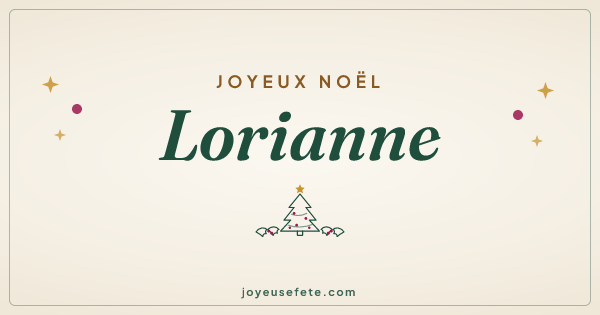 Image « Joyeux Noël Lorianne » au format large