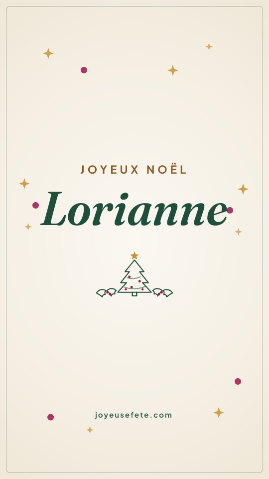 Image « Joyeux Noël Lorianne » au format story
