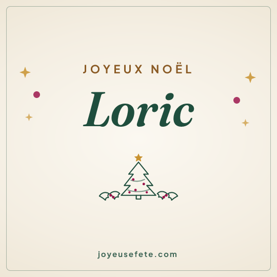 Image carrée « Joyeux Noël Loric » pour WhatsApp
