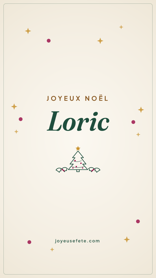 Image « Joyeux Noël Loric » au format story