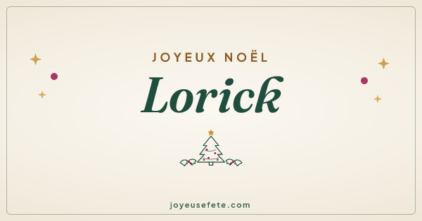 Image « Joyeux Noël Lorick » au format large