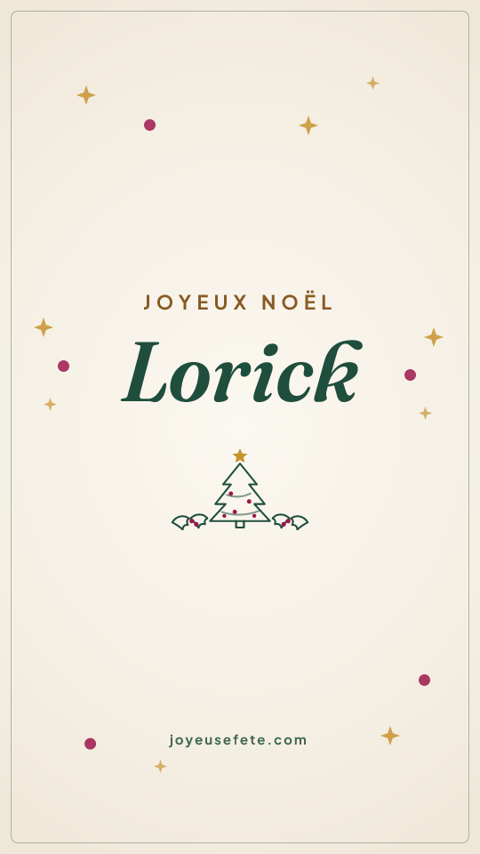 Image « Joyeux Noël Lorick » au format story