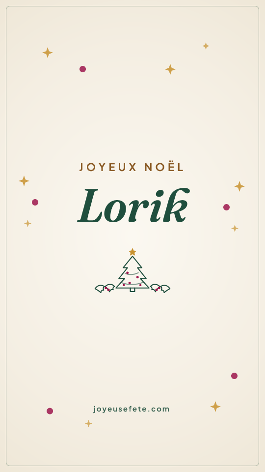Image « Joyeux Noël Lorik » au format story