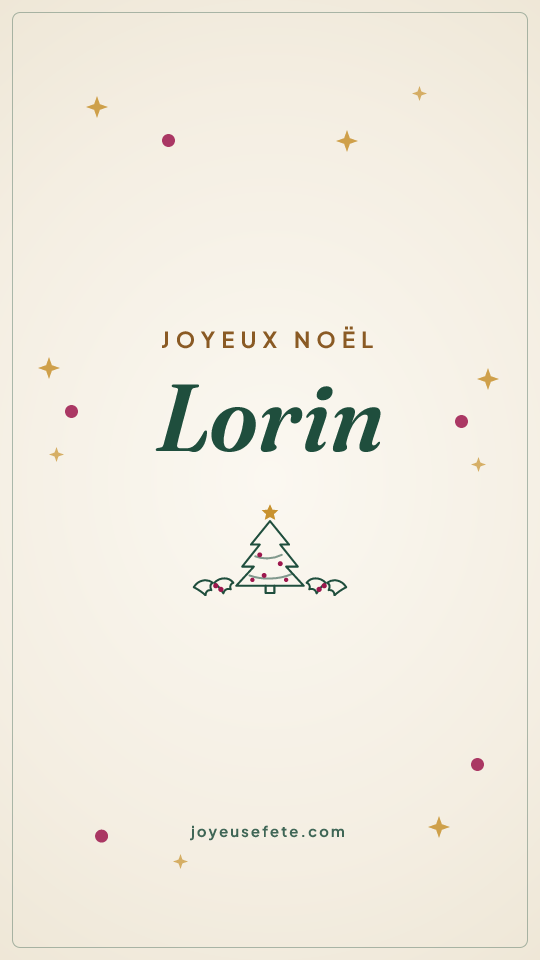 Image « Joyeux Noël Lorin » au format story
