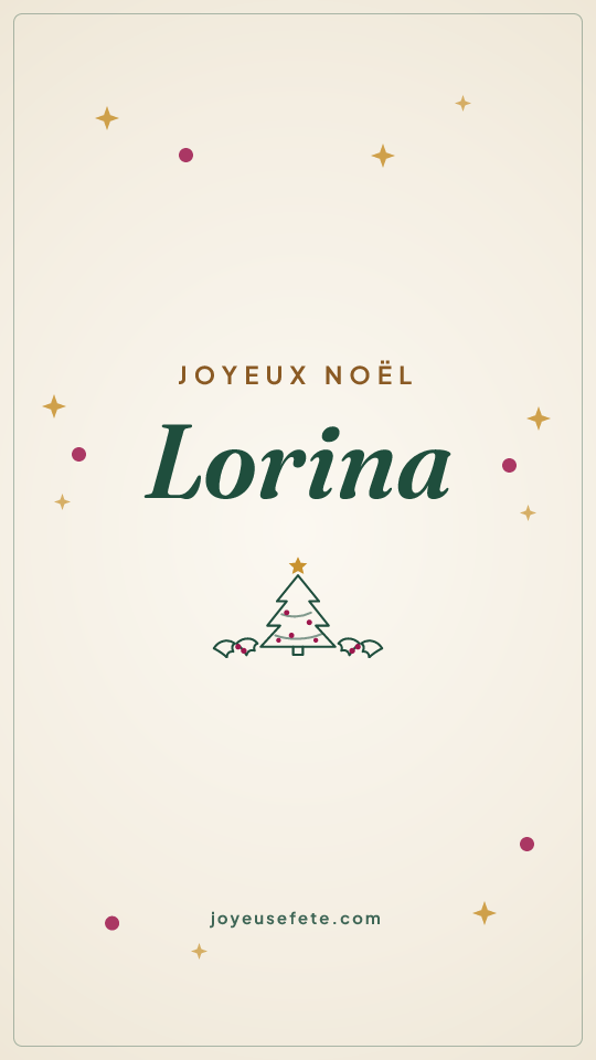 Image « Joyeux Noël Lorina » au format story
