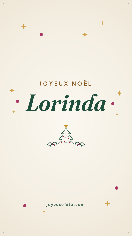 Image « Joyeux Noël Lorinda » au format story