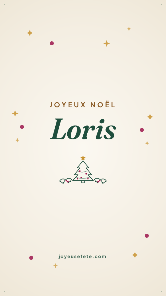 Image « Joyeux Noël Loris » au format story