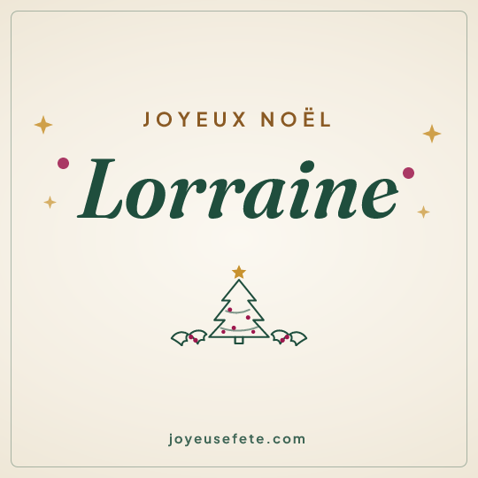 Image carrée « Joyeux Noël Lorraine » pour WhatsApp