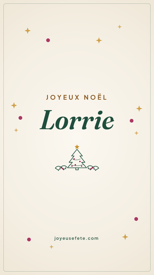 Image « Joyeux Noël Lorrie » au format story