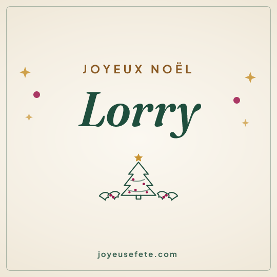 Image carrée « Joyeux Noël Lorry » pour WhatsApp