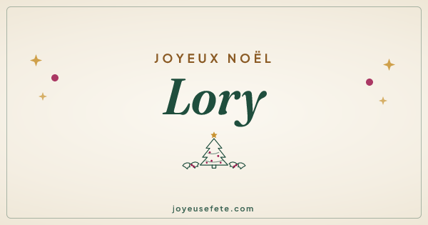 Image « Joyeux Noël Lory » au format large