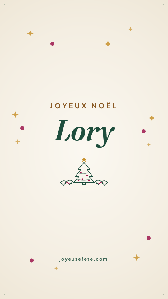 Image « Joyeux Noël Lory » au format story