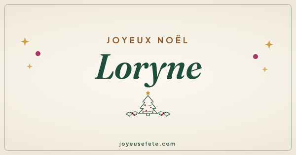 Image « Joyeux Noël Loryne » au format large
