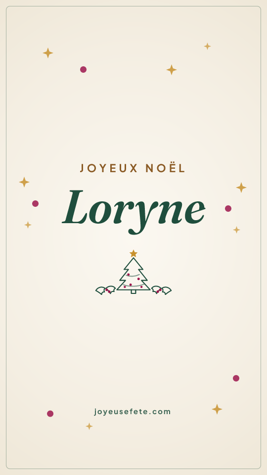Image « Joyeux Noël Loryne » au format story