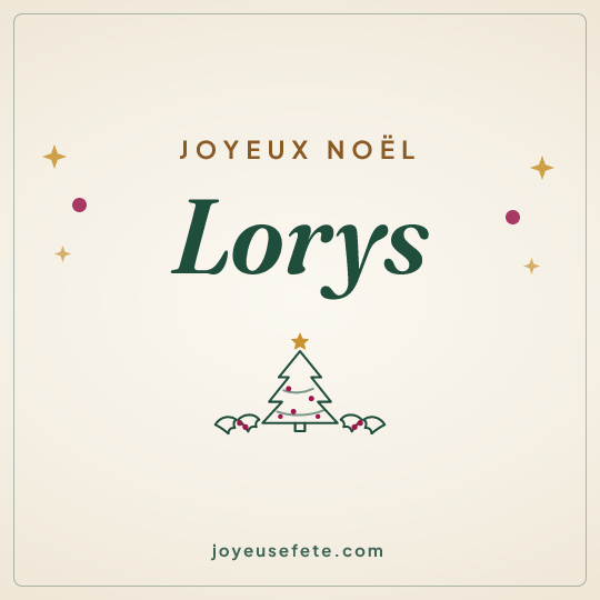 Image carrée « Joyeux Noël Lorys » pour WhatsApp