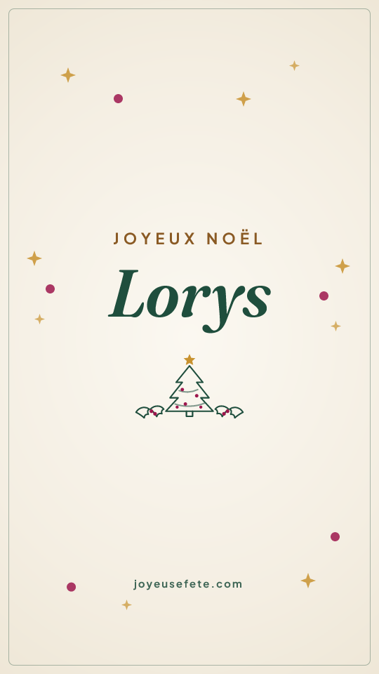 Image « Joyeux Noël Lorys » au format story
