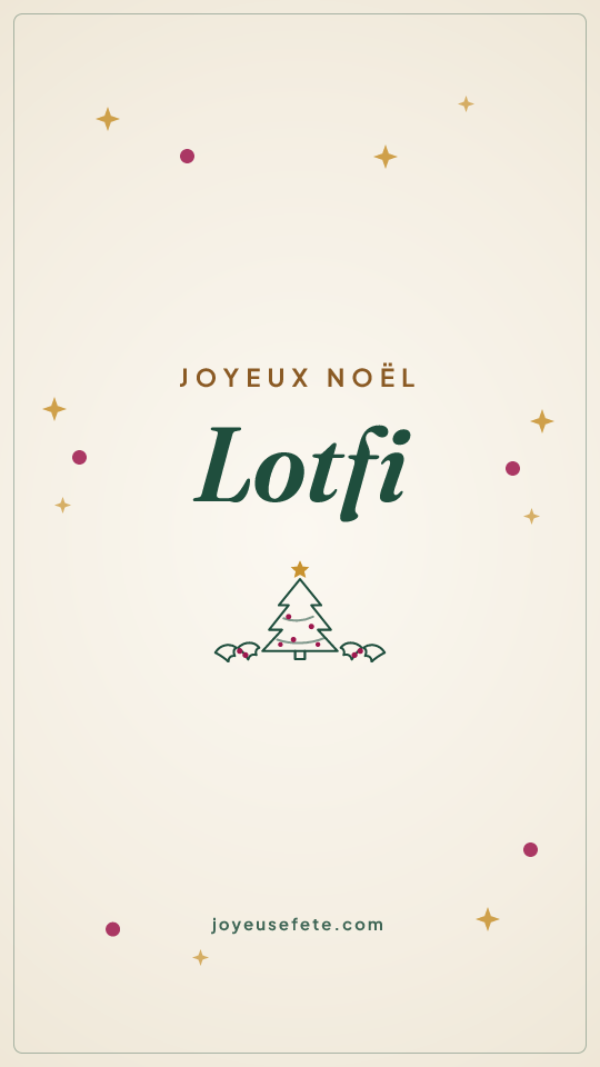 Image « Joyeux Noël Lotfi » au format story