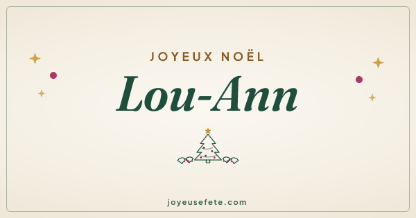 Image « Joyeux Noël Lou-Ann » au format large