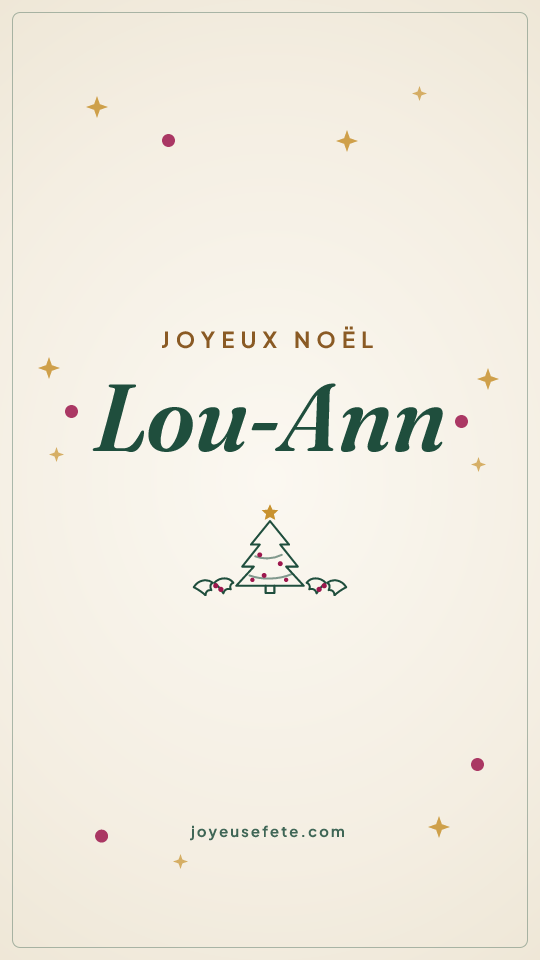 Image « Joyeux Noël Lou-Ann » au format story