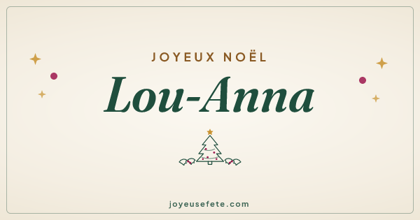 Image « Joyeux Noël Lou-Anna » au format large