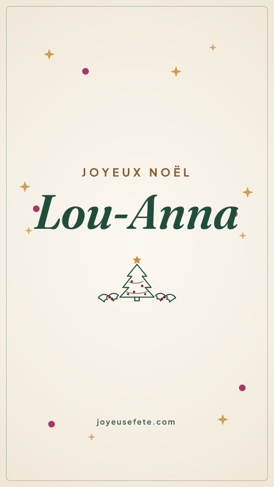 Image « Joyeux Noël Lou-Anna » au format story