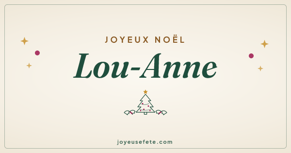 Image « Joyeux Noël Lou-Anne » au format large