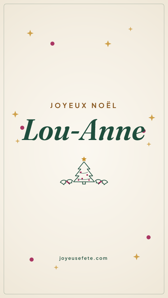 Image « Joyeux Noël Lou-Anne » au format story