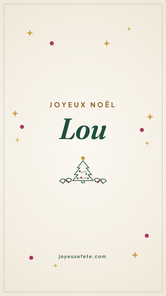 Image « Joyeux Noël Lou » au format story