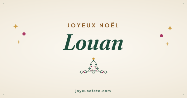 Image « Joyeux Noël Louan » au format large