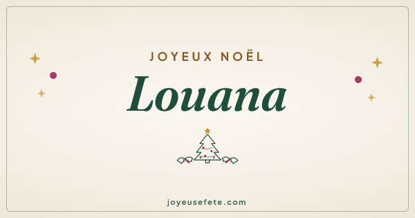 Image « Joyeux Noël Louana » au format large
