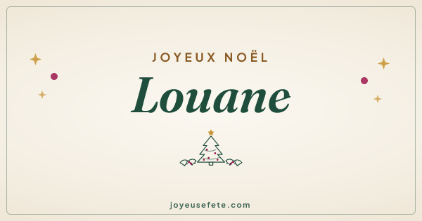 Image « Joyeux Noël Louane » au format large